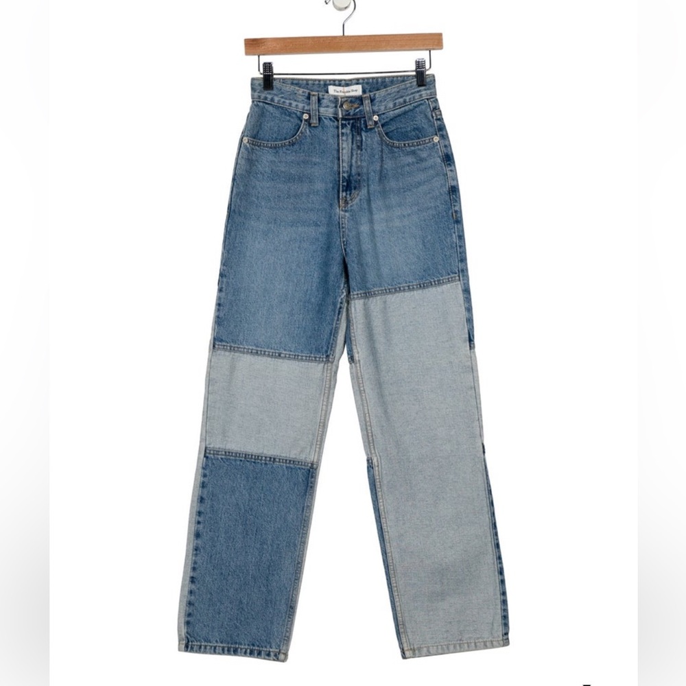 The Frankie Shop Gesina Patchwork Denim Pants NWT